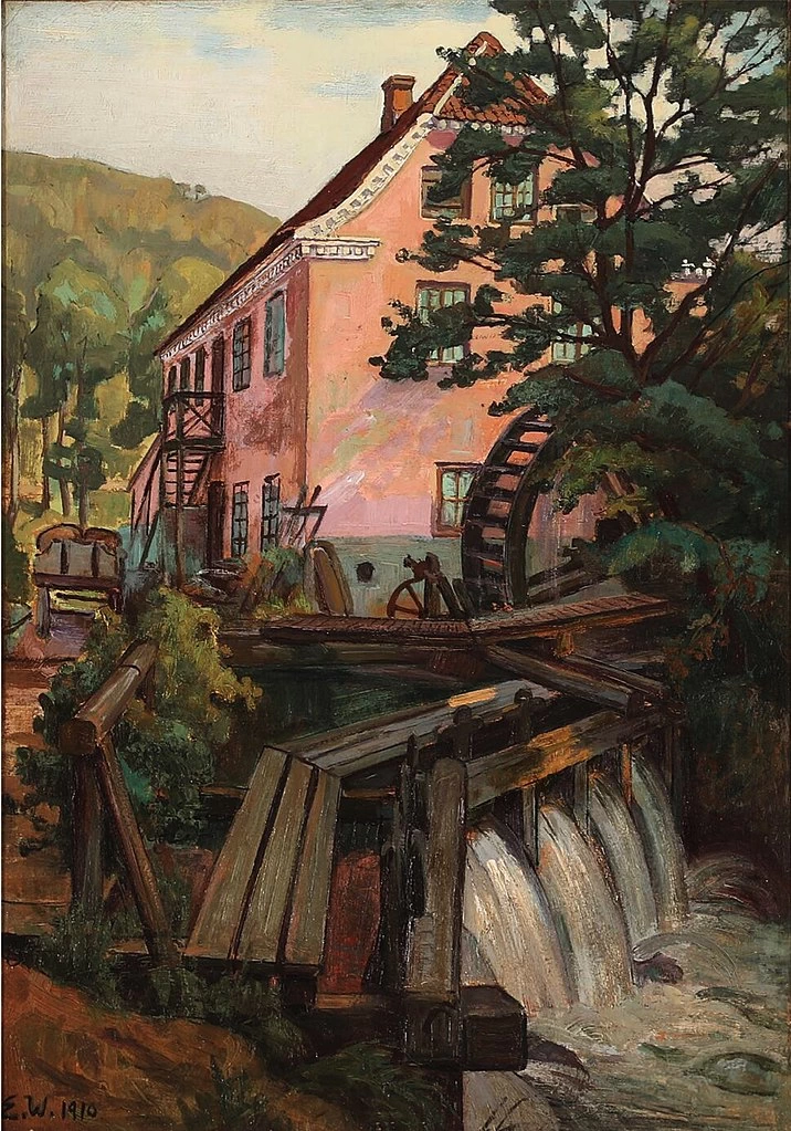 Lili Elbe - Vista dal mulino ad acqua, 1910